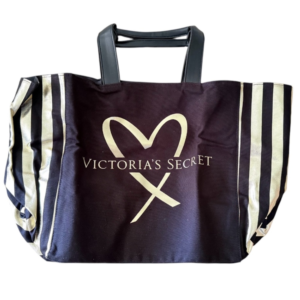 Victoria's Secret Black and Gold Tote Bag. NWOT